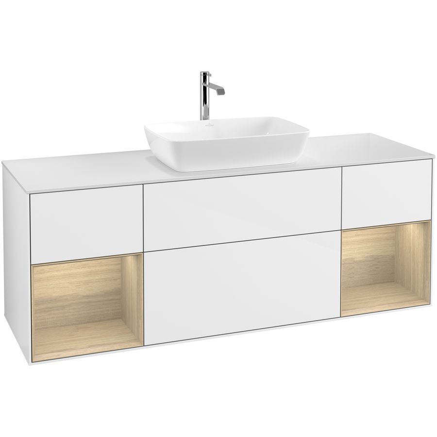 Wastafelonderkast Finion 1600x603x501mm G.White.L F861PCGF