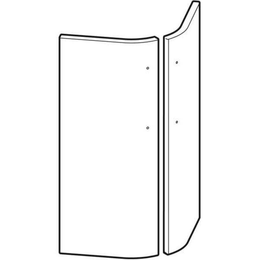 set deuren v onderkast v hoekwastafel breedte wastafel=69cm