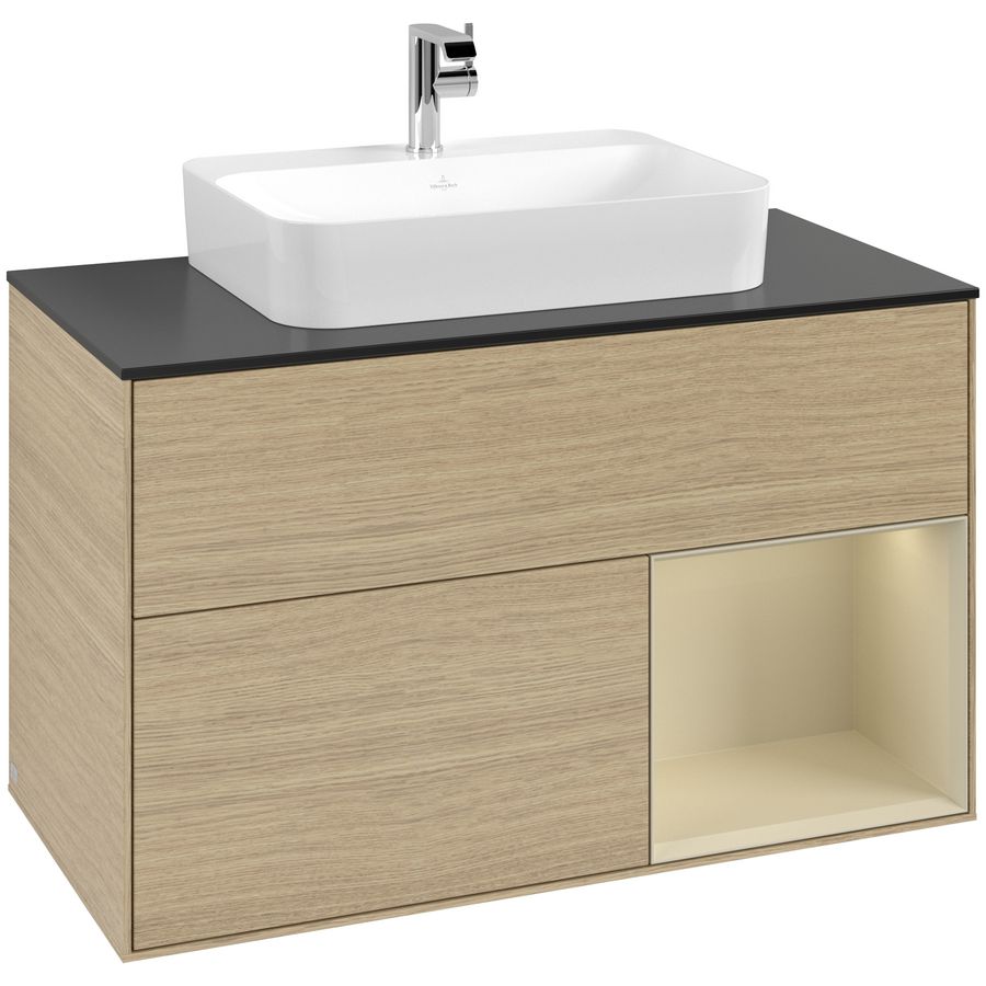 Wastafelonderkast Finion 1000x603x501mm Oak Veneer F372HJPC