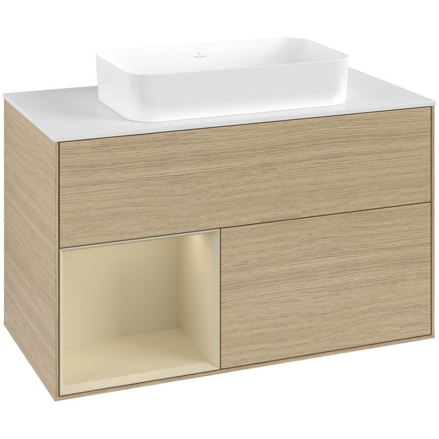 Wastafelonderkast Finion 1000x603x501mm Oak Veneer F651HJPC
