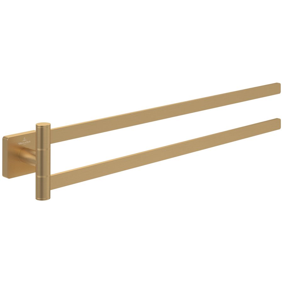 Handdoekhouder twee-armig Elements - Striking Brushed Gold