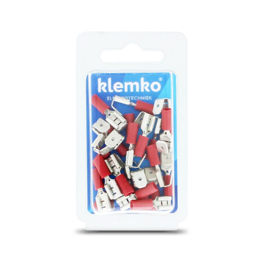 Blister a 25st. geisoleerde vlakstekerh tab 6,3mm 0,5-1,5mm²