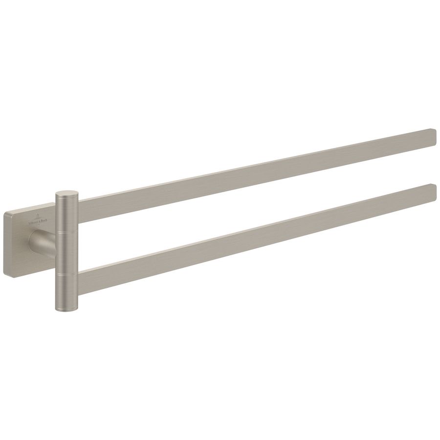 Handdoekhouder twee Elements Striking Brushed Nickel Matt