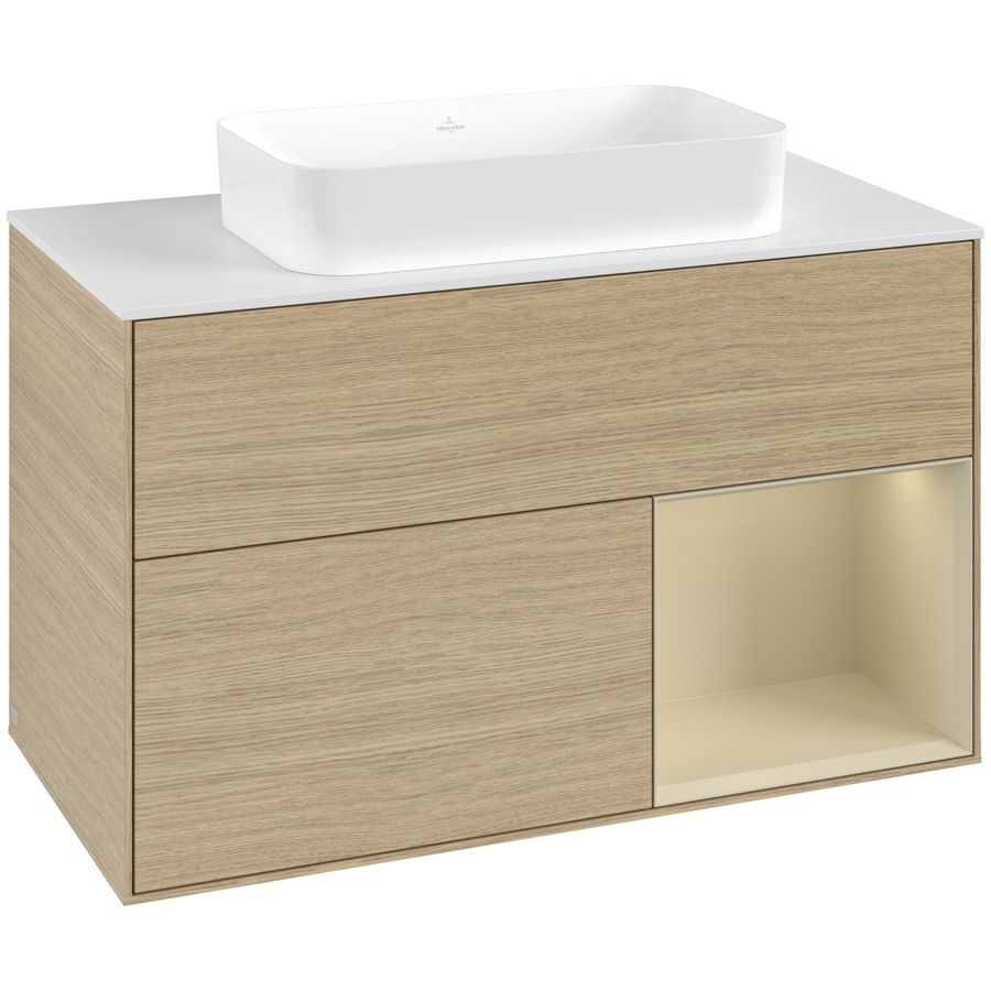 Wastafelonderkast Finion 1000x603x501mm Oak Veneer F661HJPC