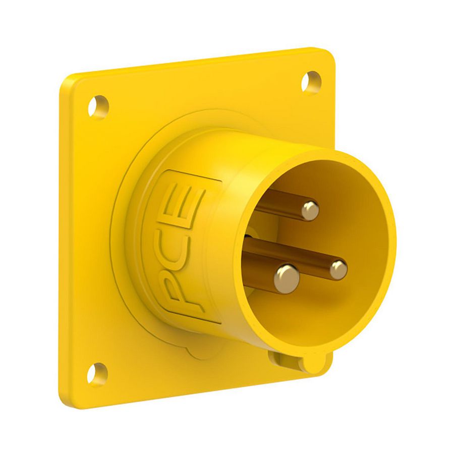 CEE inbouw toestelcontactdoos RE 16A 3p 110V 4h geel IP44 70x70mm VVE=10