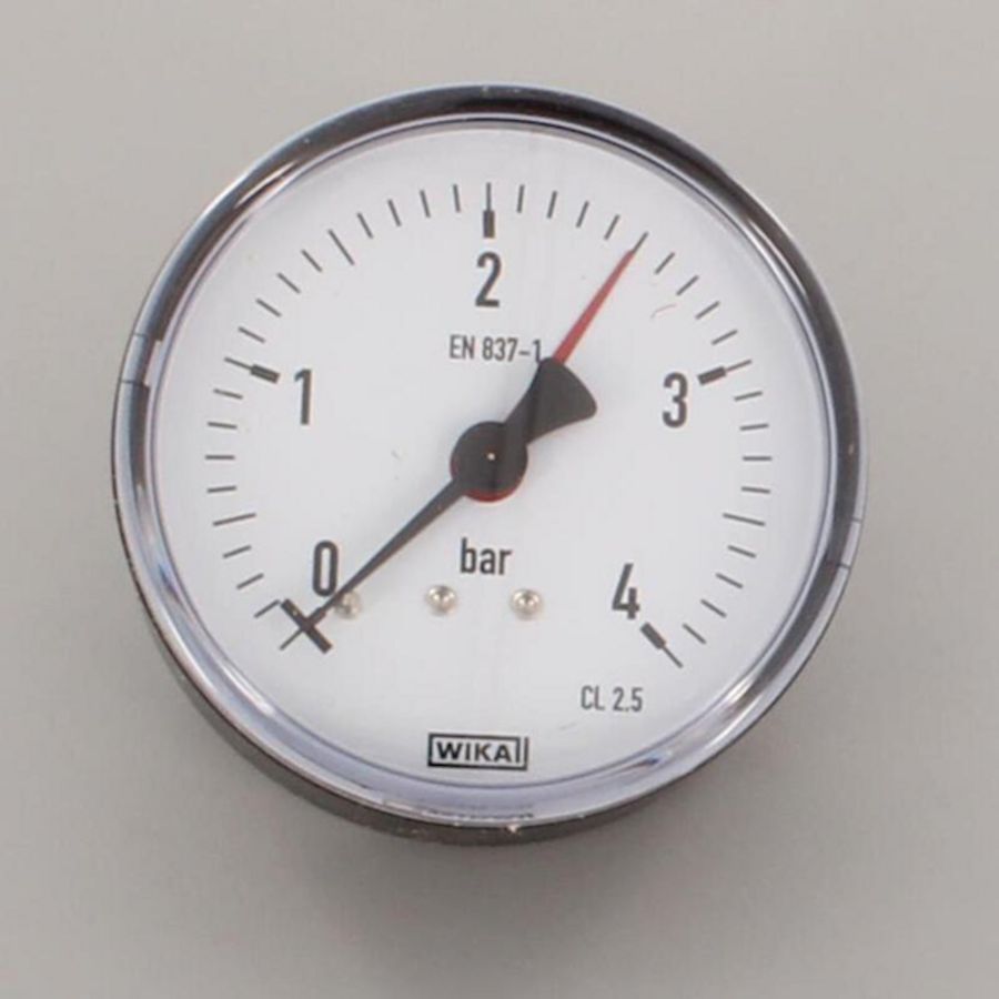 Manometer 80mm 0-4bar 1/4"bt. axiaal