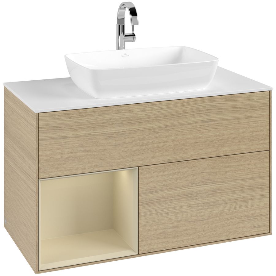 Wastafelonderkast Finion 1000x603x501mm Oak Veneer F771HJPC