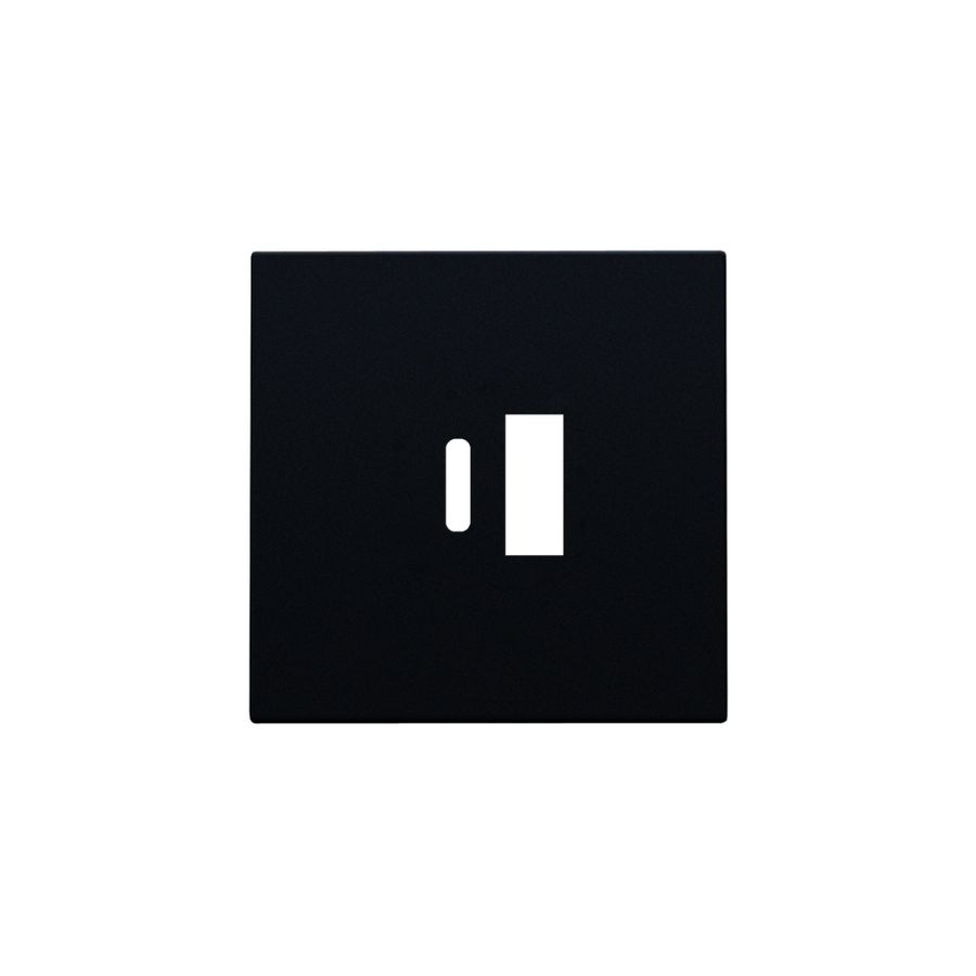Afwerkingsset dubbele smart USB-A-/USB-C-lader black coated