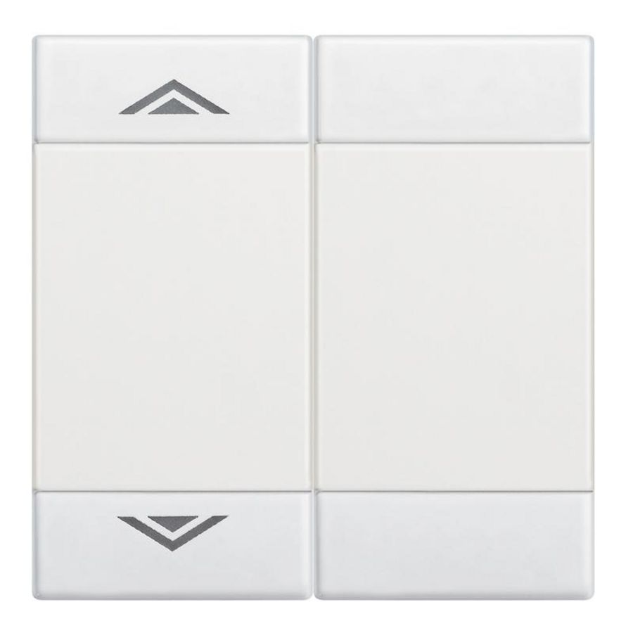Wipschakelaar wit OP/NEER 2 modulen Livinglight VVE=10