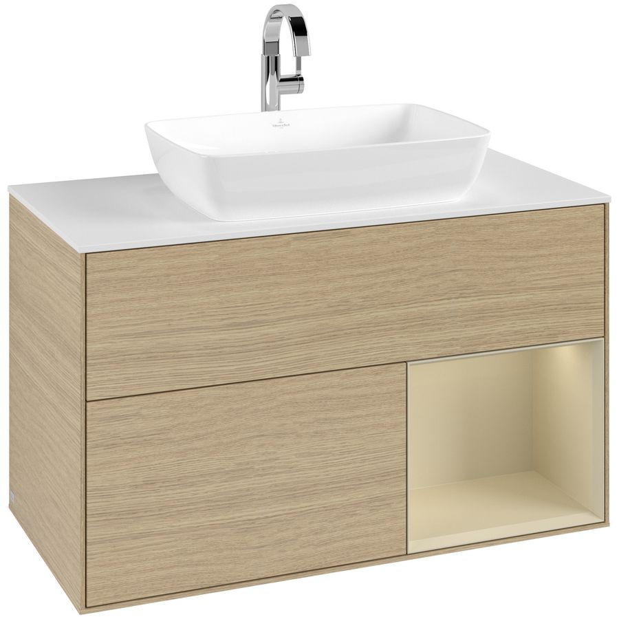 Wastafelonderkast Finion 1000x603x501mm Oak Veneer F781HJPC