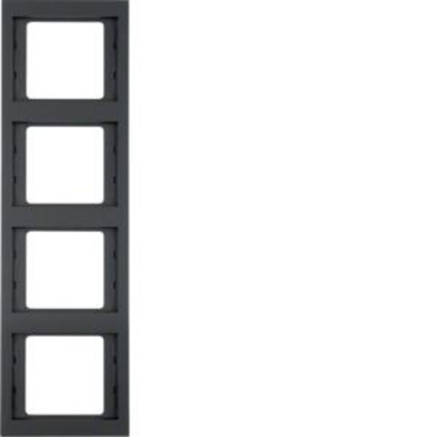 Afdekraam 4-v vert. berker K.1 antraciet mat