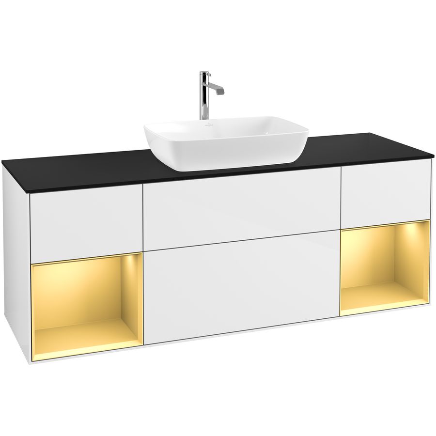 Wastafelonderkast Finion 1600x603x501mm G.White.L F862HFGF