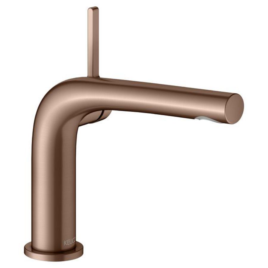 1-hendel wastafelmengkraan 120 afvoergarnituur rood goud