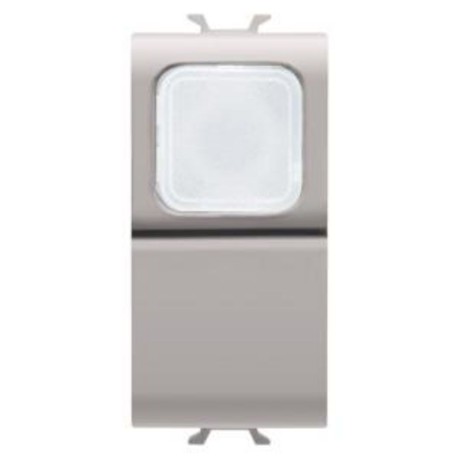 PUSH-BUTTON 1P 250V ac-NO 16A-OPAL DIFFUSER-1 MODULE VVE=12