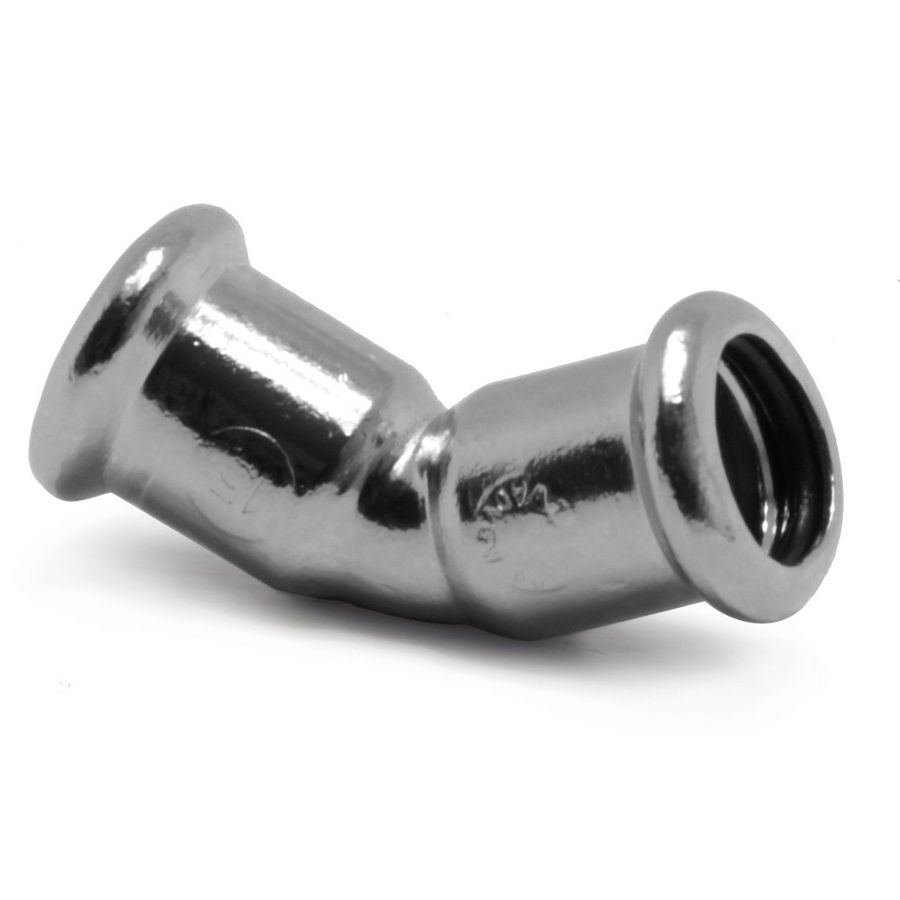 Bochtkoppeling 45° XPress CU verchroomd 12x12mm 7041C VVE=10