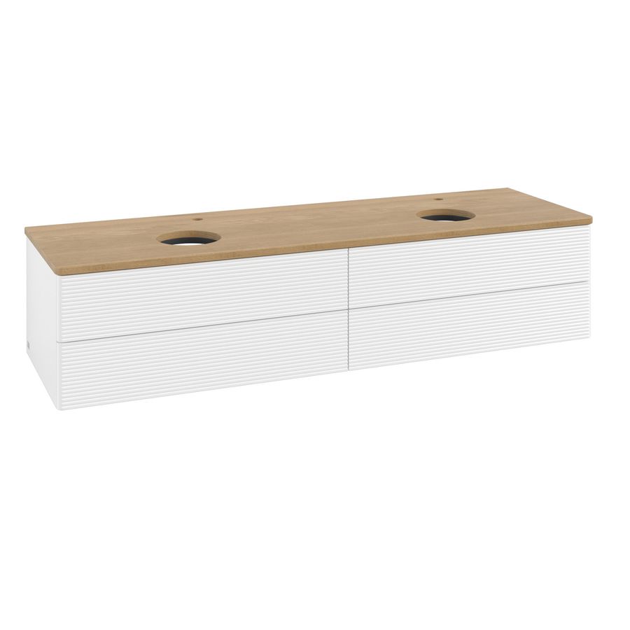 Wastafelonderkast Antao 1600x360x500mm White Matt Lacquer K28151MT
