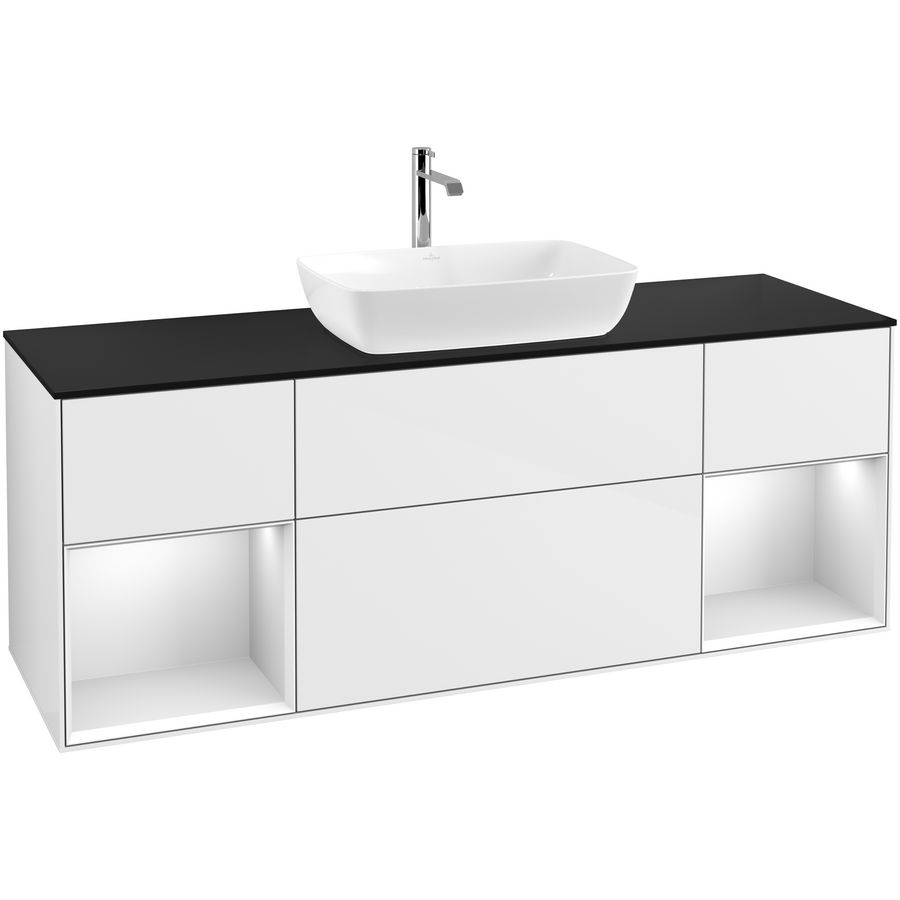 Wastafelonderkast Finion 1600x603x501mm G.White.L F862MTGF
