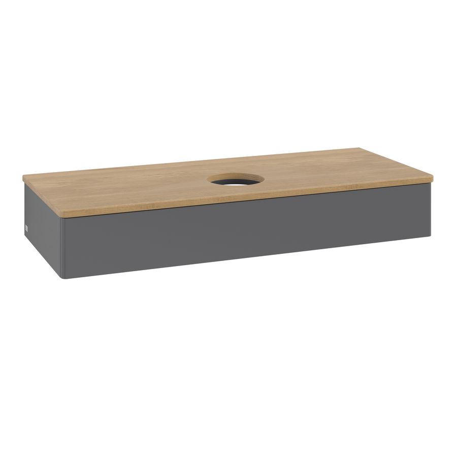 Wastafelonderkast Antao 1200x190x500mm Antr. Matt Lacquer K10011GK