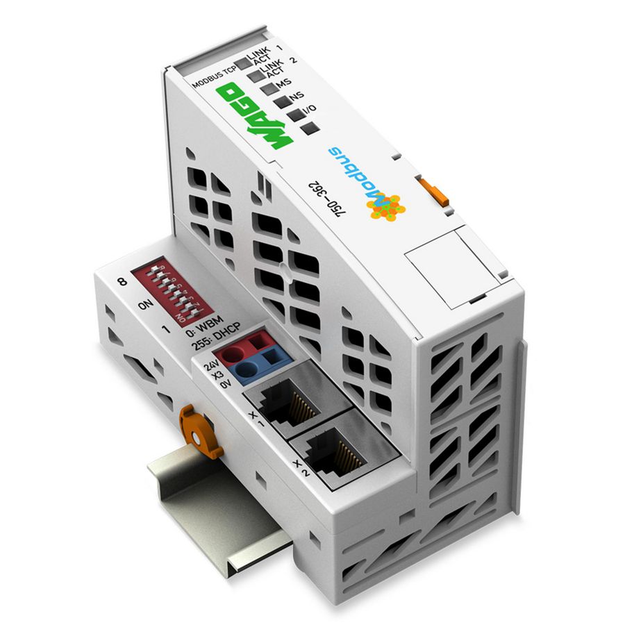 Veldbuscoupler Modbus TCP Vierde generatie lichtgrijs