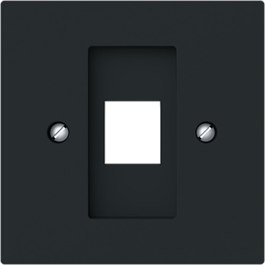 Centraalplaat 1x modular jack 216000-2/216005-4 art-matzwart (2561-45M)