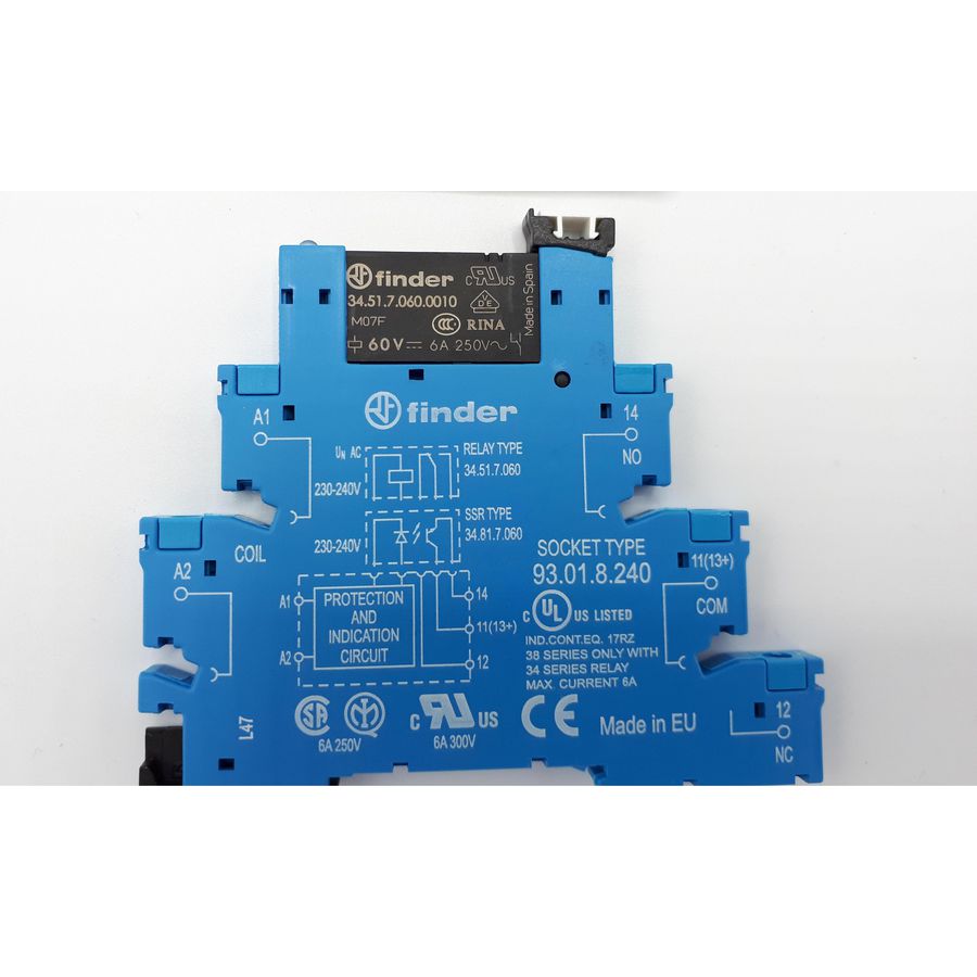 Finder relais 230V LED tbv Toros, Nexus