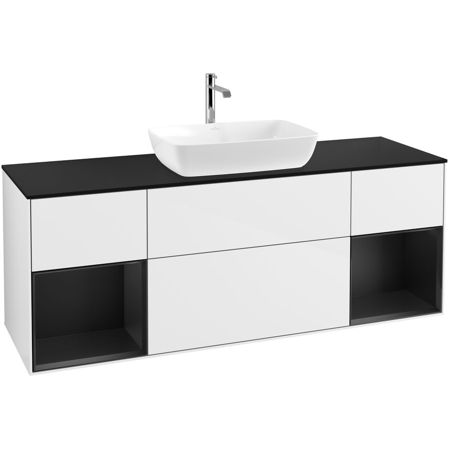 Wastafelonderkast Finion 1600x603x501mm G.White.L F862PDGF