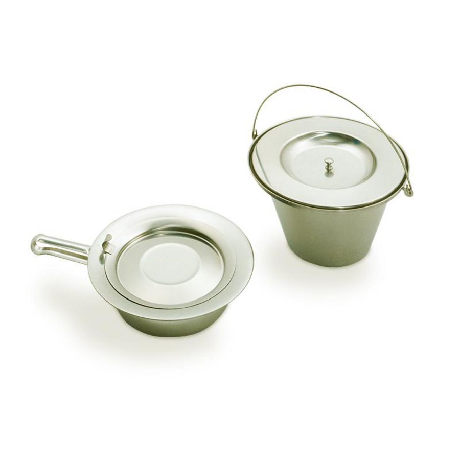 Ondersteek incl. deksel RVS