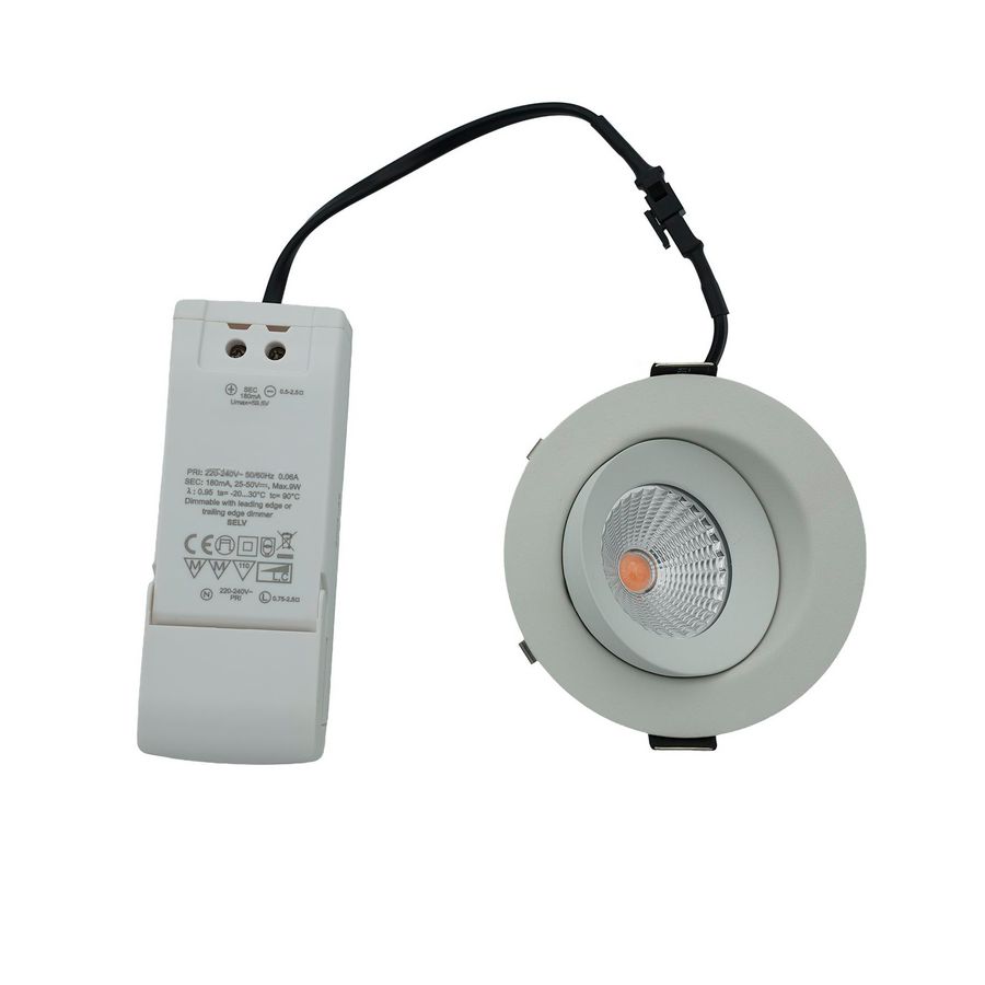 LED Spot Flex 8W 580lm 927 38° Wit IP44 CRI98 DIM