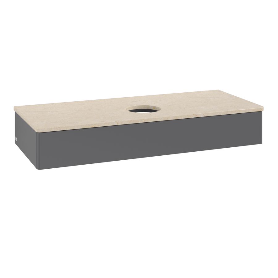 Wastafelonderkast Antao 1200x190x500mm Antr. Matt Lacquer K10013GK