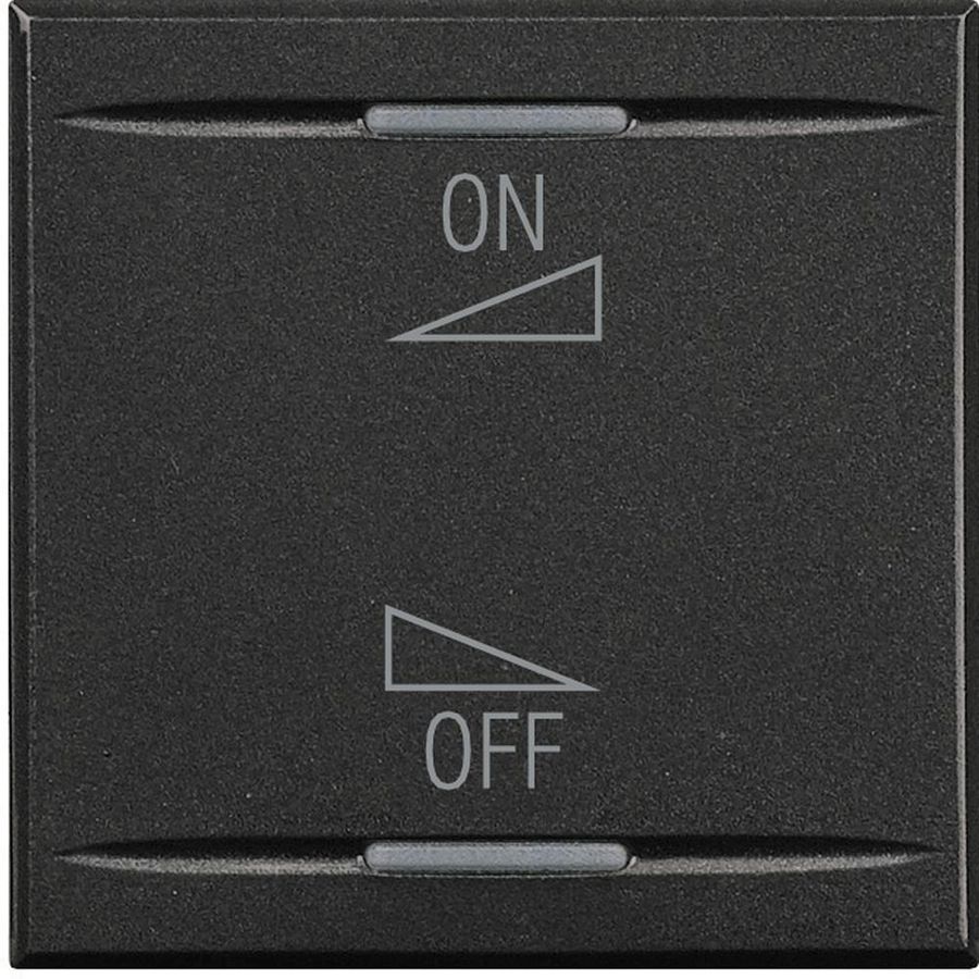 Wipschakelaar antraciet ONOFF Volume 2f 2 modulen VVE=10