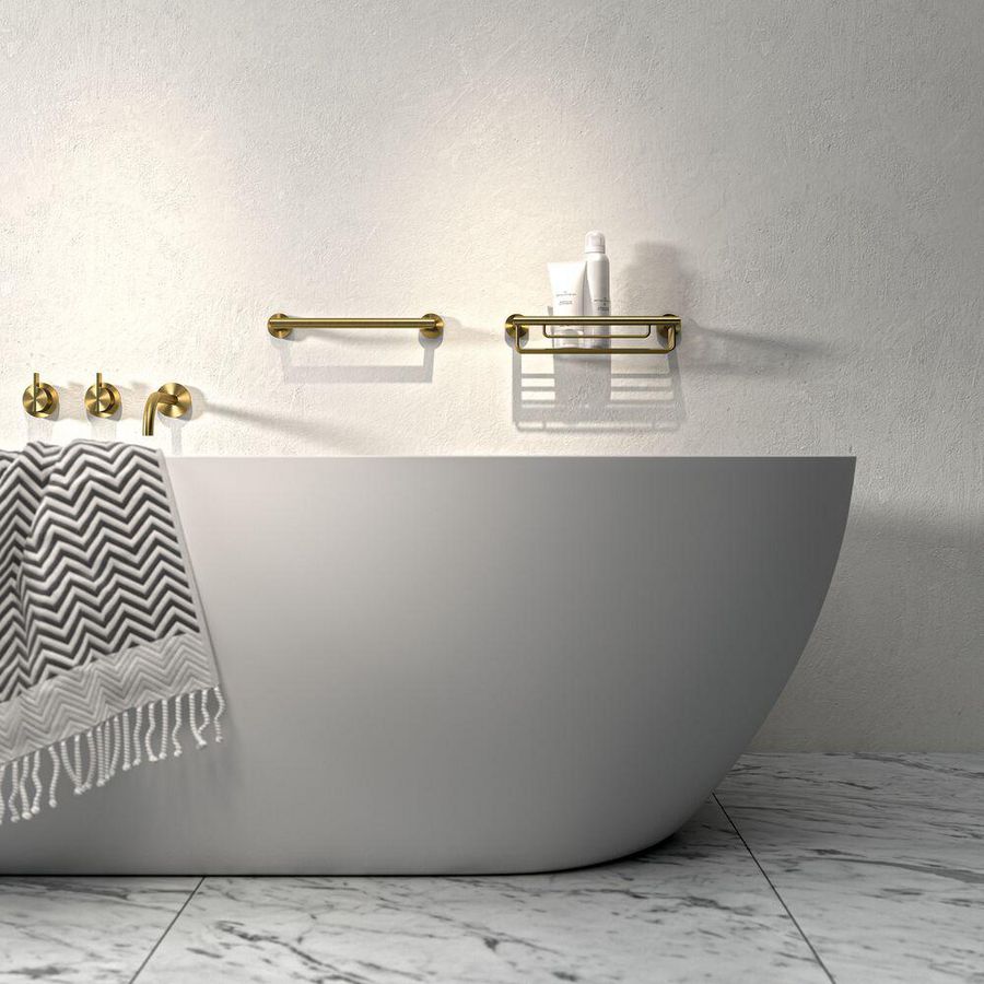 Fleshouder / douchemand goud geborsteld NEMOX BRUSHED GOLD