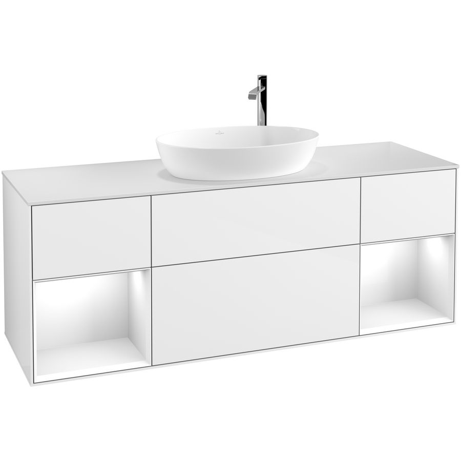 Wastafelonderkast Finion 1600x603x501mm G.White.L F981GFGF