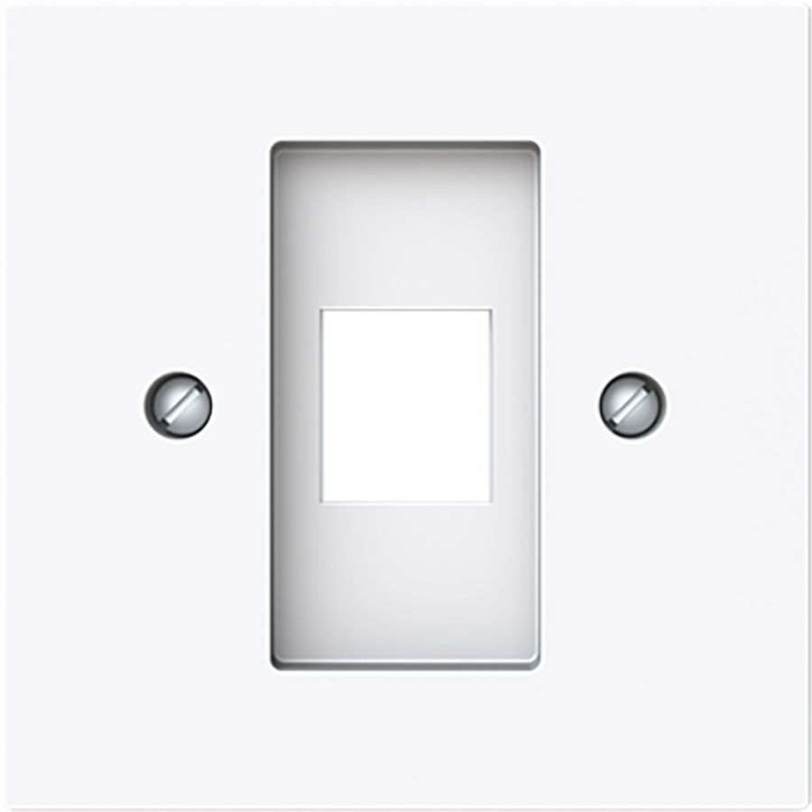 Centraalplaat 1x modular jack 216000-2/216005-4 art-wit (2561-44G)