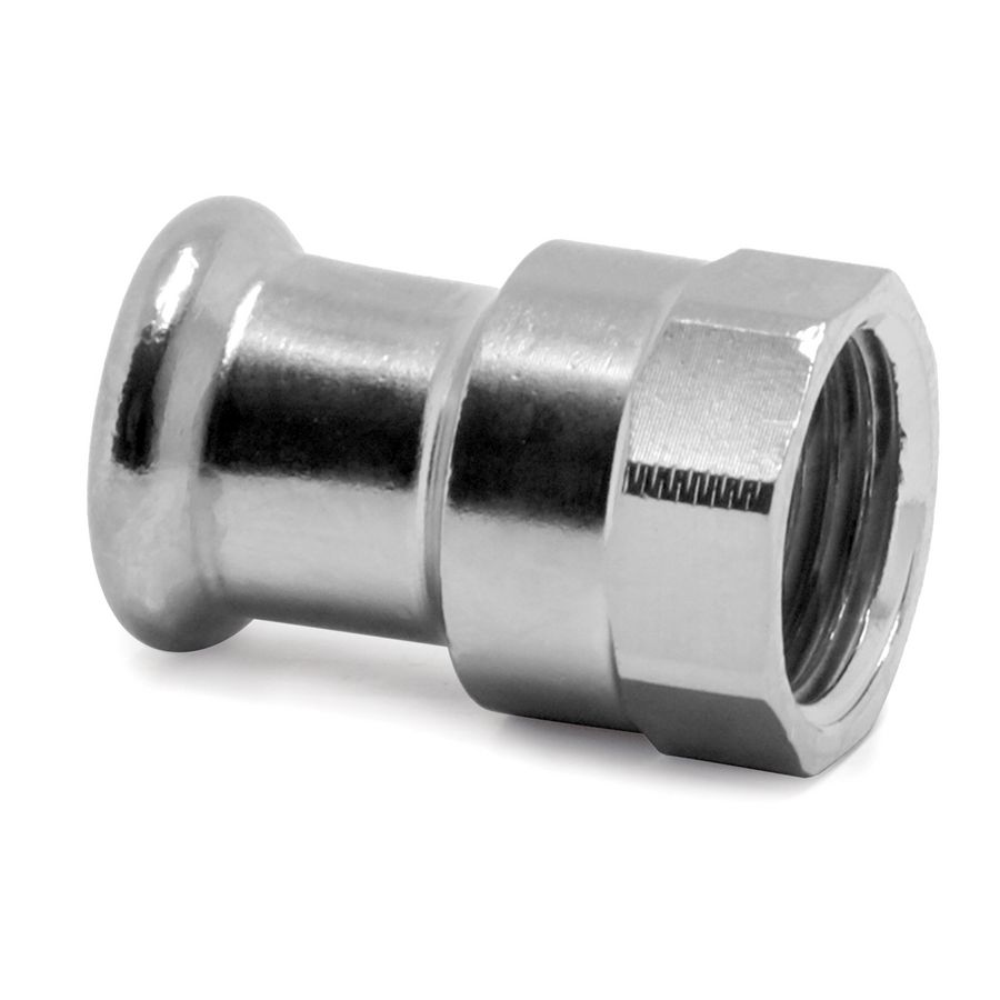 Schroefbus recht XPress CU verchroomd 12x1/2"bn. 6270GC VVE=5