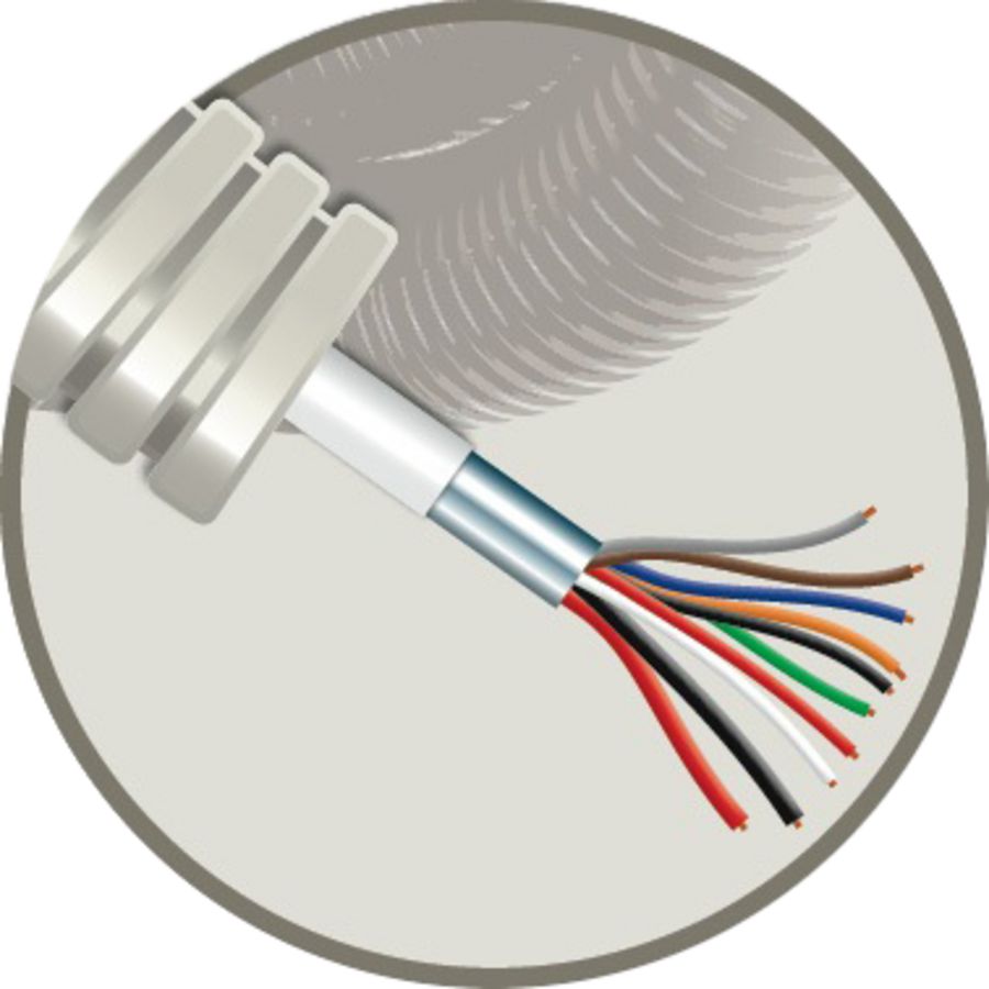 Rol a 100m. Buis snelflex 16mm alarm 8x0,22+2x0,75