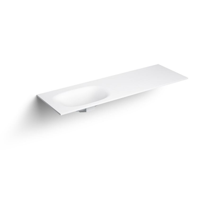 Wastafelblad enkele waskom 1500mm comp. 12 aluite Hammock