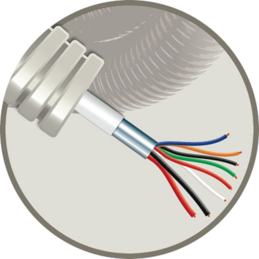 Rol a 100m. Buis snelflex 16mm alarm 6x0,22+2x0,75