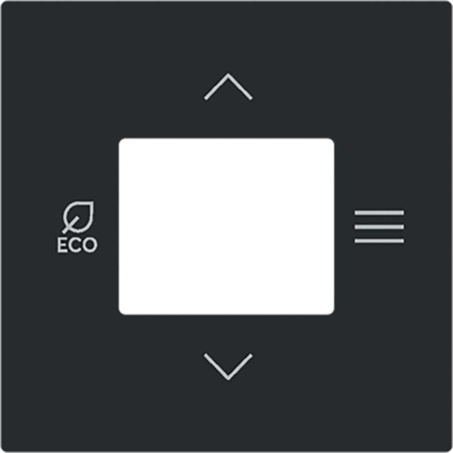 Centraalplaat v ruimtetemparatuurregelaar art-matzwart (6109/03-45M)