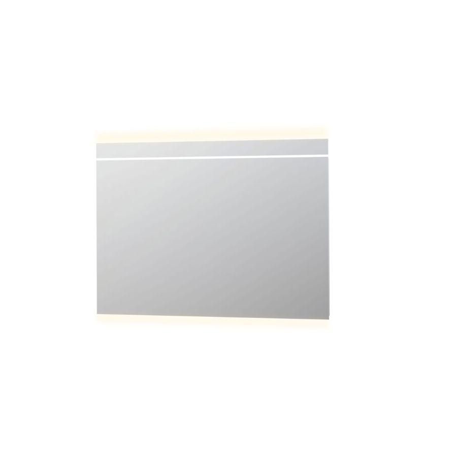 Spiegel SP6 met horizontaal geintegreerde LED verlichting en ind. LED-verl. ↑+↓ en sensorschakelaar 800x1200mm alu