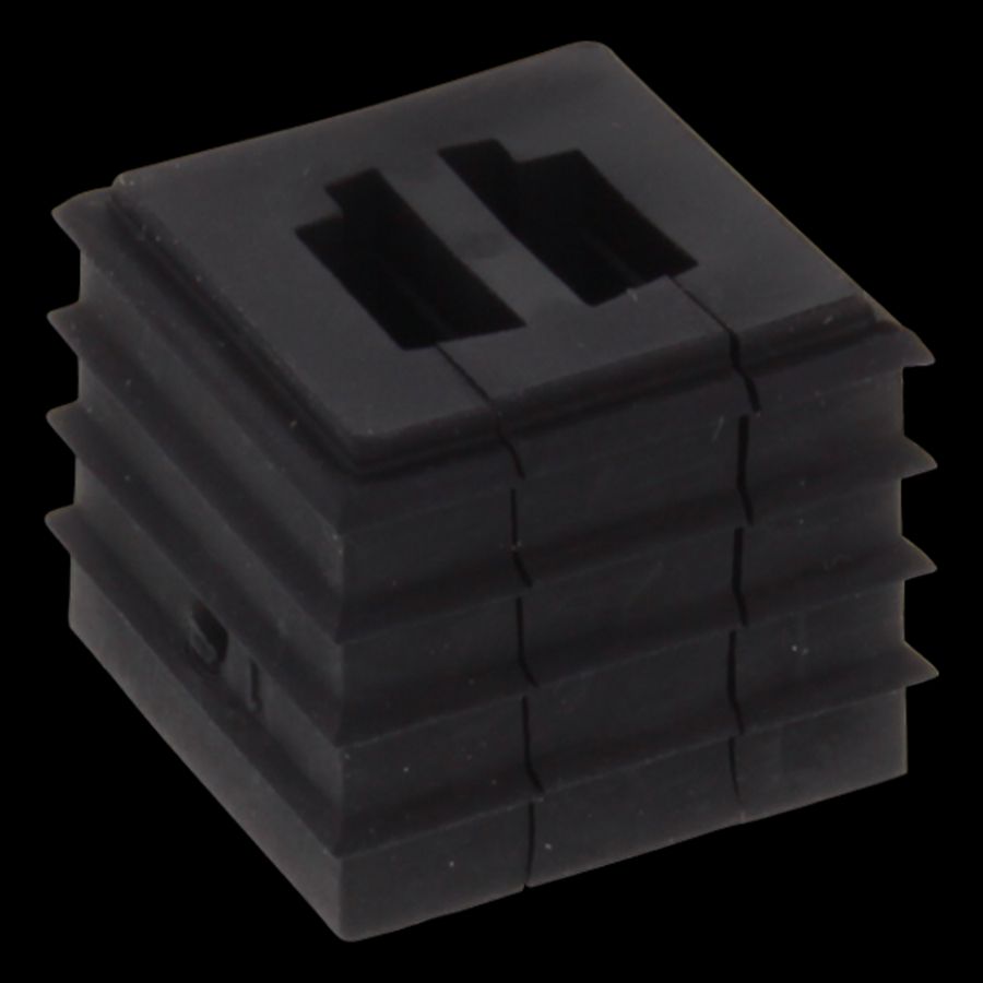 Inzetstuk Conmaxx klein (1 EH) gesneden t.b.v. kabel 2x ASI zwart VVE=10
