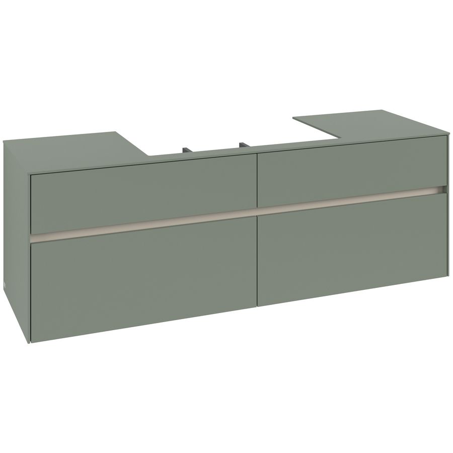 Wastafelonderkast Collaro 1600x548x500mm Soft Green C028B0AF