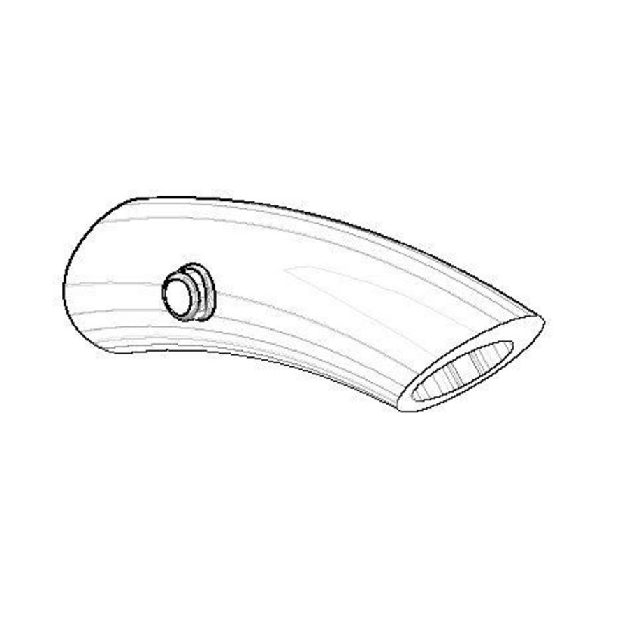 Uitloop 92x30x24mm chr
