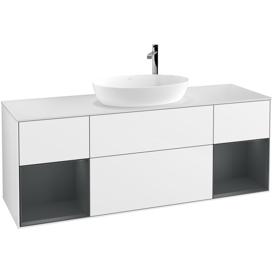 Wastafelonderkast Finion 1600x603x501mm G.White.L F981HGGF