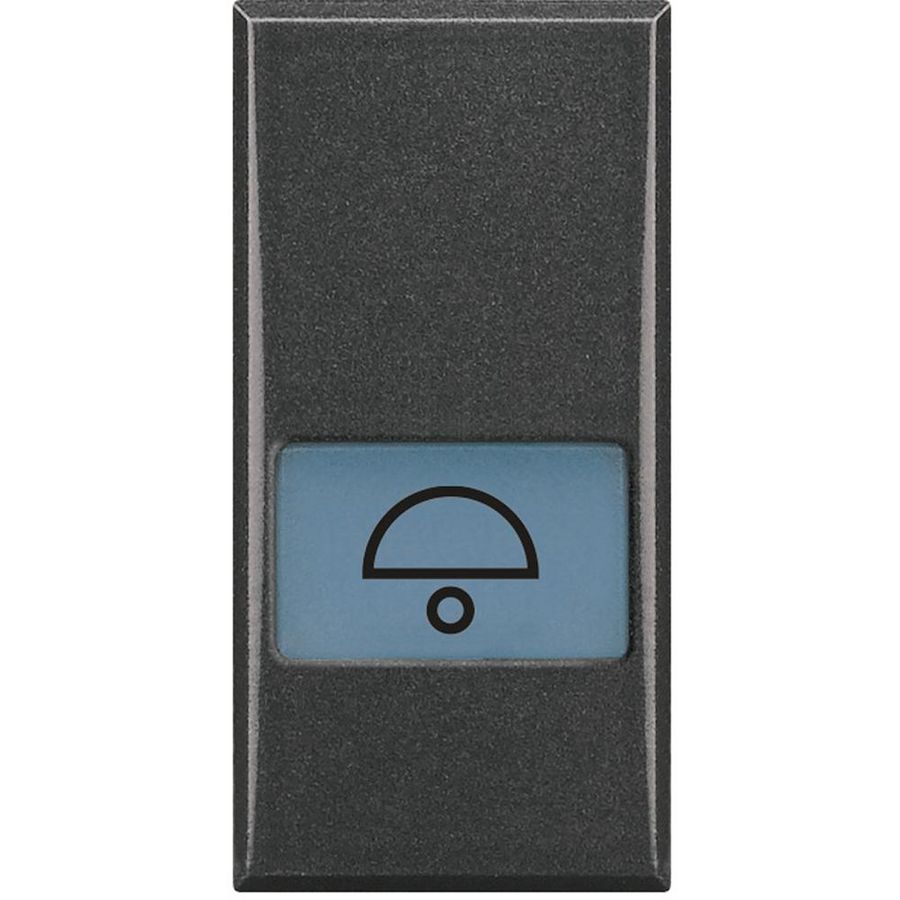 Toets bel symbool verlicht 1 module Axolute Antraciet