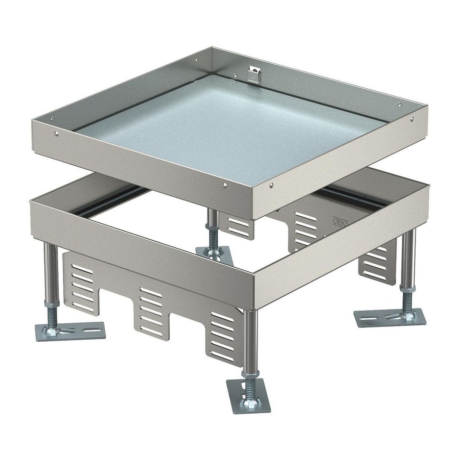 Vierkante cassette Blinddeksel 243x243x105 rvs