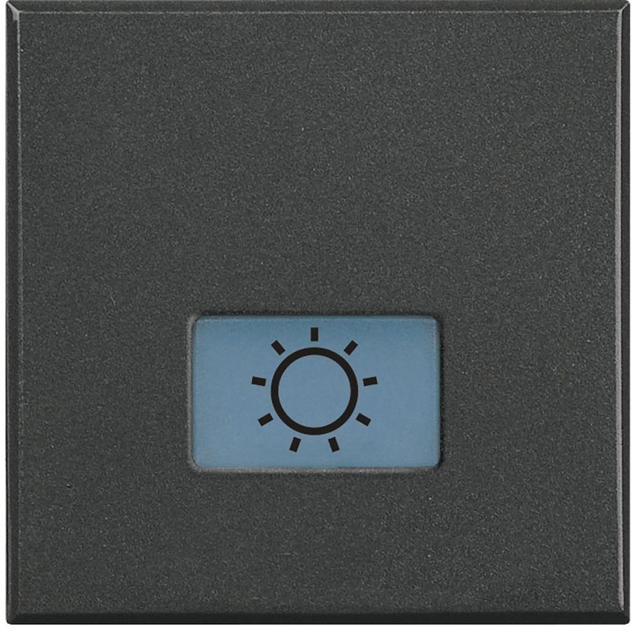 Toets lamp symbool verlicht 2 modulen Axolute Antraciet