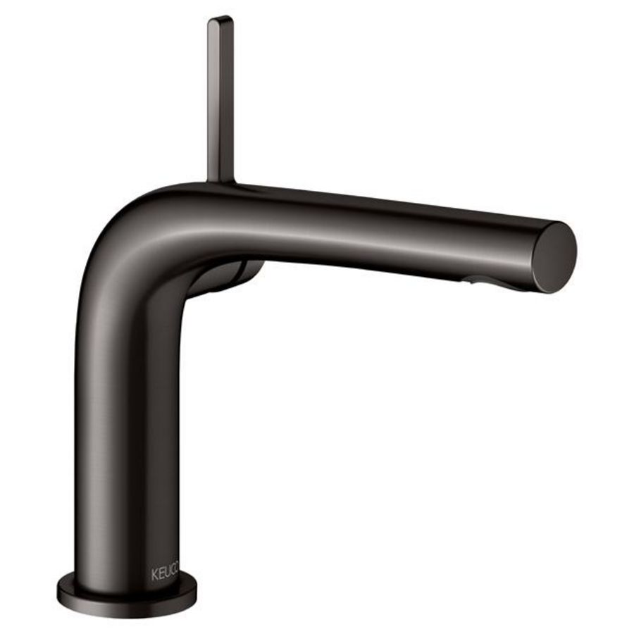 1-hendel wastafelmengkraan 120 afvoergarnituur titaanzwart geborsteld