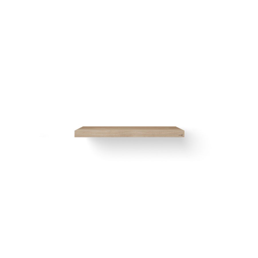 Wastafelblad Base Wood eiken 100cm RVS zonder handdoekbeugel