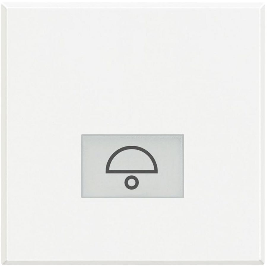 Toets bel symbool verlicht 2 modulen Axolute White