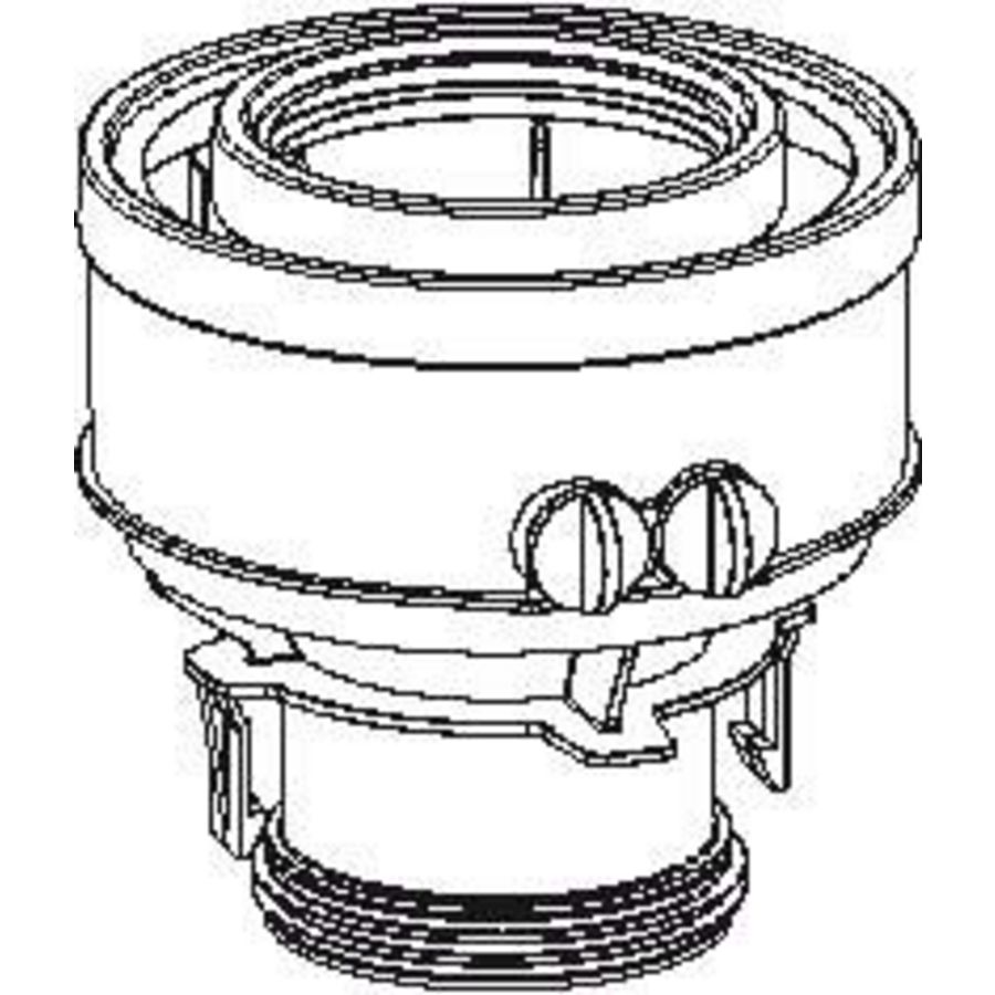 Rookgasadapter 80/125mm concentrisch A-, E- en QR-serie